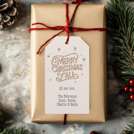 Cowboyjulen Western God jul Y Presentetikett