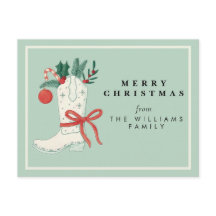 Cowboyjulens Helgdag vykort Hälsning