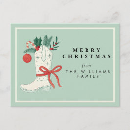 Cowboyjulens Helgdag vykort Hälsning