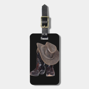 Cowboykängor och hatt bagagebricka