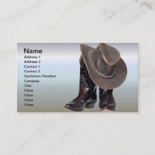 Cowboykängor och hatt visitkort