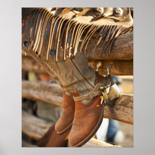 Cowboykängor på staket 2 poster