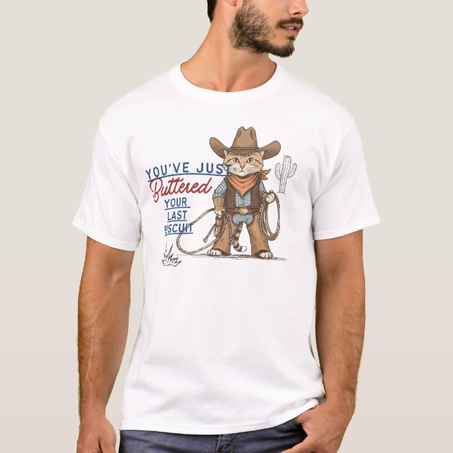 Cowboykattcitat, södra Humor, westerna T Shirt (Framsida)