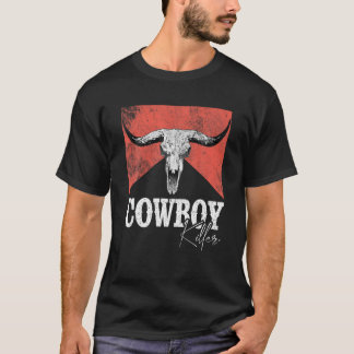 CowboyKillers Bull Skull Howdy Punchy Western Cou T Shirt