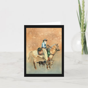 Cowboykort och appaloosa-födelsedagskort kort