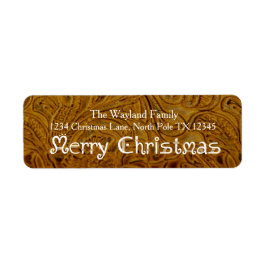 Cowboyläder Helgdag Adressetiketter Returadress Etikett