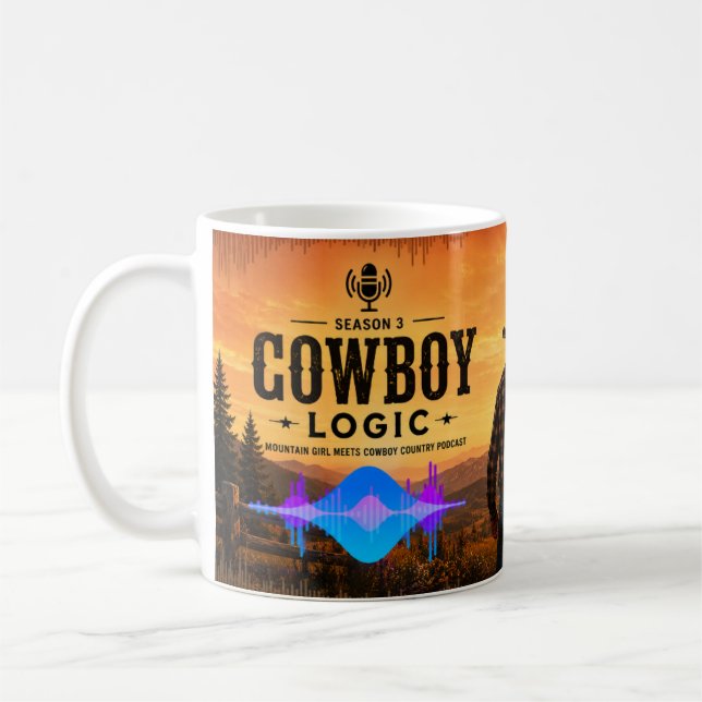 Cowboylogik: Fortsätt Framåt-Mugg Kaffemugg (Vänster)