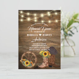 cowboymiddag i westerna bröllop i länderna inbjudningar