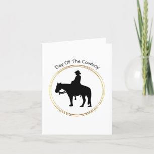 Cowboymotto-kort för Cowboyens dag Kort
