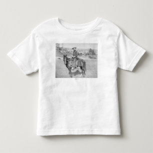 Cowboyon på hans Horse PhotographSouth Dakota T Shirt