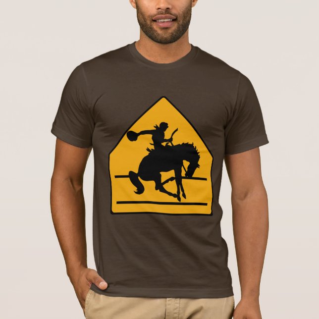 Cowboyövergångsstället undertecknar skjortan t-shirt (Framsida)
