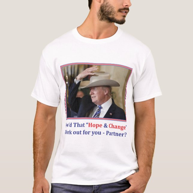 Cowboypresident Trump T Shirt (Framsida)
