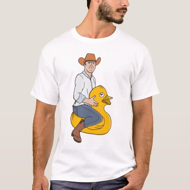 Cowboyryttare på gummand t shirt (Framsida)