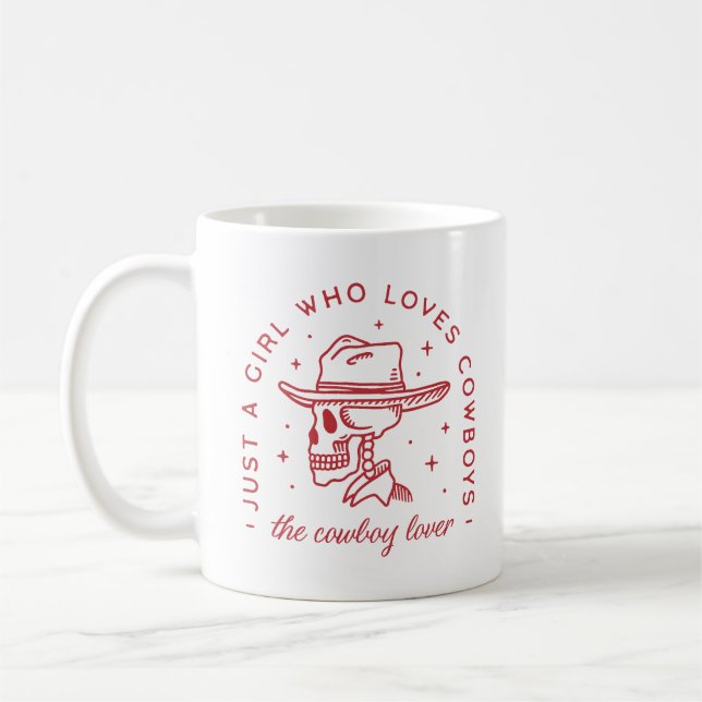 Cowboys älskare cowgirl romantik estesiskt kaffemugg (Vänster)