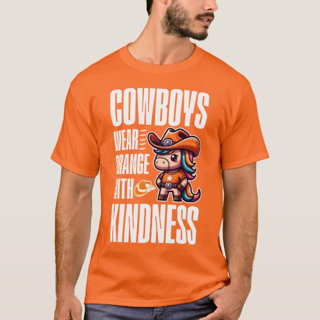 Cowboys Bära Orange T Shirt (Framsida)