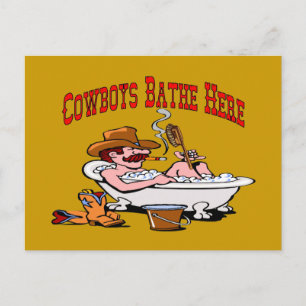 Cowboys Bathe här Vykort