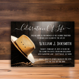 Cowboys begravningstjänst inbjudningar