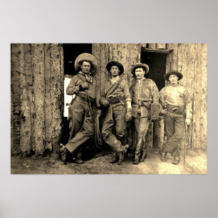 Cowboys Calgary Alberta Circa 1883 Poster