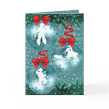 Cowboys Cowgirls Repning På Blå Fotokort