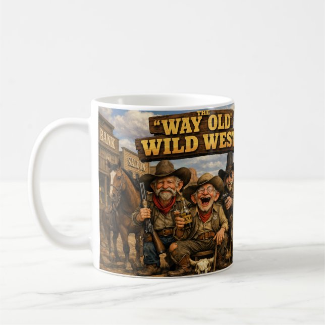 Cowboys från det gamla vilda västern kaffemugg (Vänster)