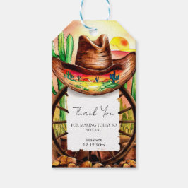 Cowboys Hat Baby Shower Presentetikett