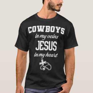 Cowboys i min kärna Jesus i mitt hjärt-kristna sam T Shirt