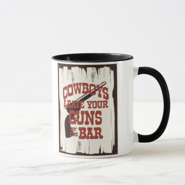 Cowboys kontrollerar dina vapen mugg (Höger)