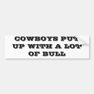 Cowboys lägger upp mycket Bull Bildekal