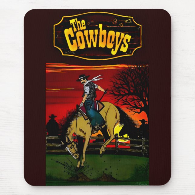 "Cowboys" Mousepad-design. Musmatta (Framsidan)