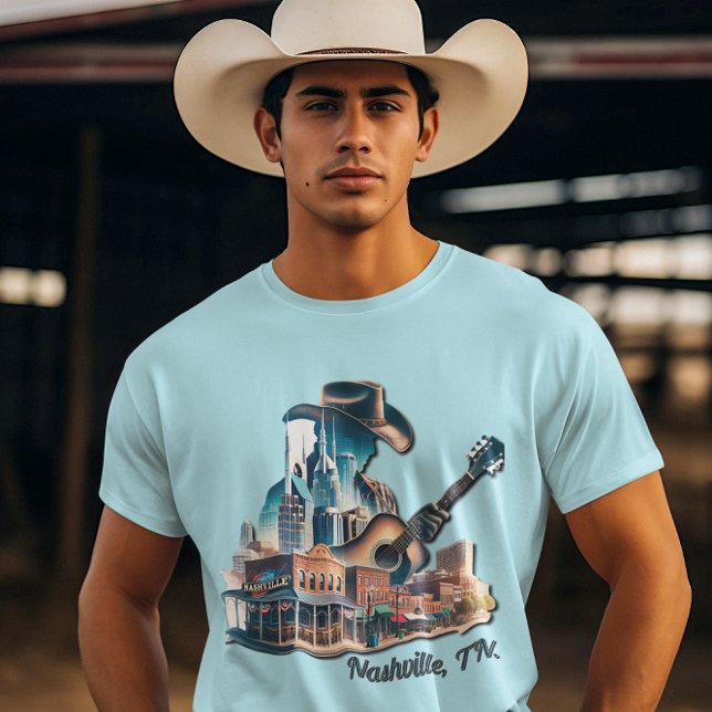 Cowboys och Land Music i Nashville, TN T Shirt (Skapare uppladdad)