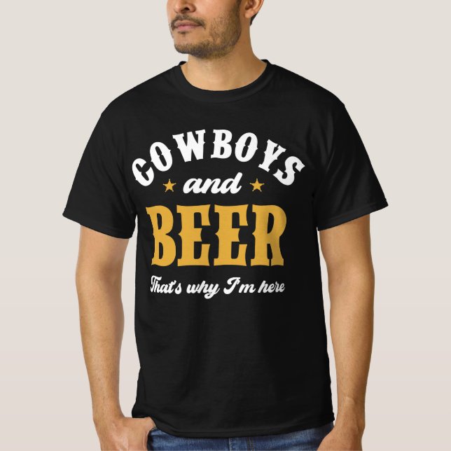 Cowboys och öl t shirt (Framsida)