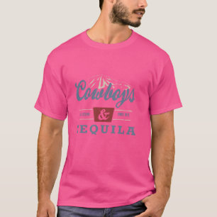 Cowboys och Tequila Vintage Design T Shirt