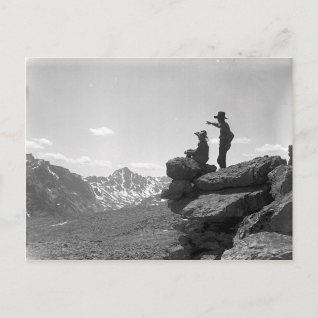 Cowboys på en ridge vykort (Framsida)