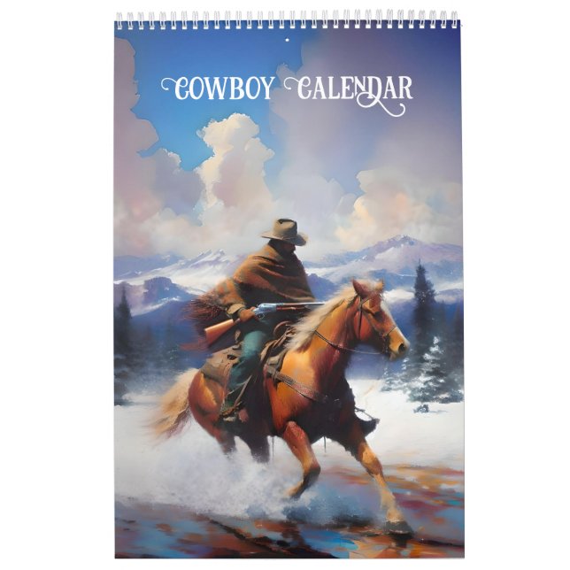 Cowboys på hästar kalender (Omslag)