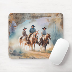Cowboys på hästar musmatta