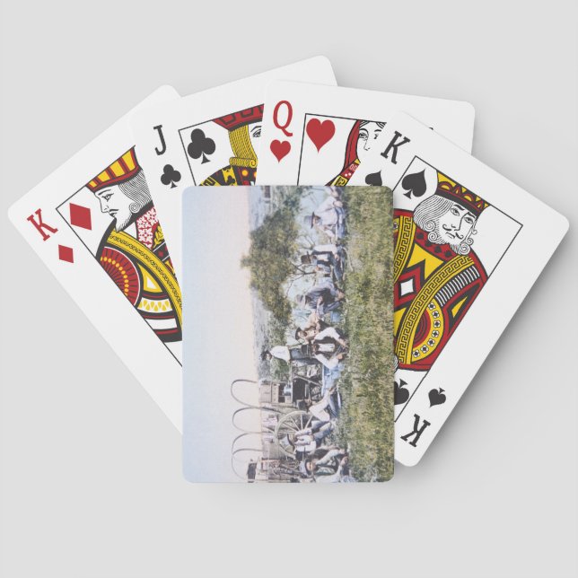 Cowboys på lunch, 1904 (fotoet) casinokort (Baksidan)