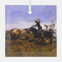 “Cowboys Roping a Steer” av Charles M Russell