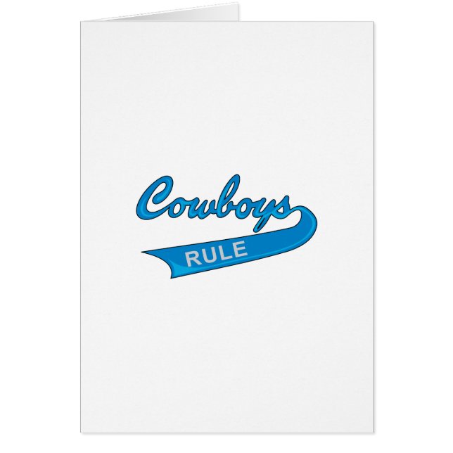 COWBOYS RULE HÄLSNINGSKORT (Framsidan)