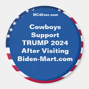 Cowboys Support TRUMP 2024 efter Fridge Magnet