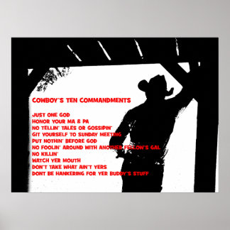 Cowboys tio budord poster