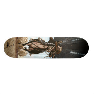 Cowboys- & utomjordingarskridskodäck old school skateboard bräda 18 cm