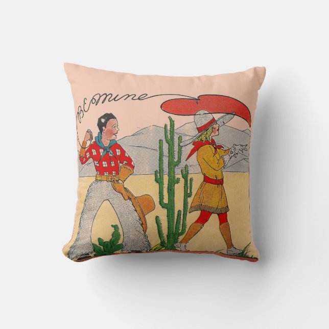 Cowboys Vintage Pillow Kudde (Framsida)