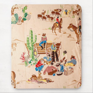 Cowboys - Vintage Tapet - Vilda western Musmatta
