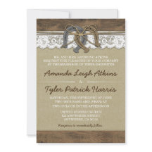 Cowboys Westerna inbjudningar till bröllopsbröllop