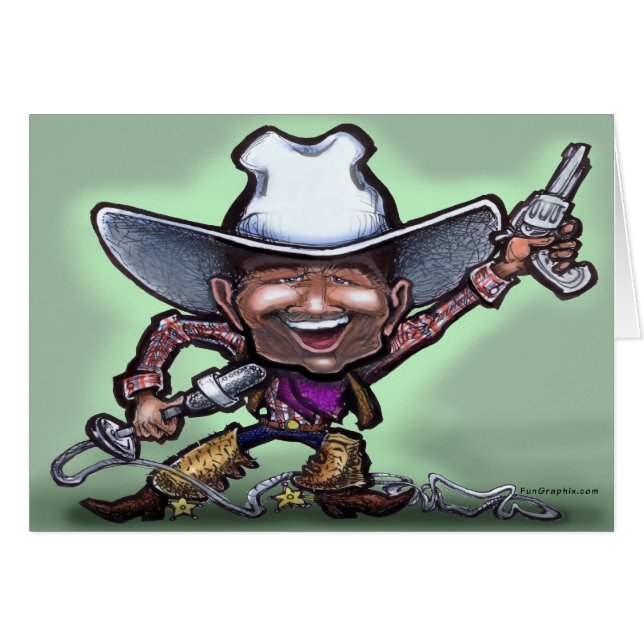 Cowboysångarekort Hälsningskort (Framsidan Horizontal)