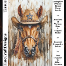Cowboysheriff Chesnut Horse in Hat DD6 Decoupage