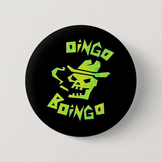 Cowboyskalle oingo boingo badge knapp (Framsida)