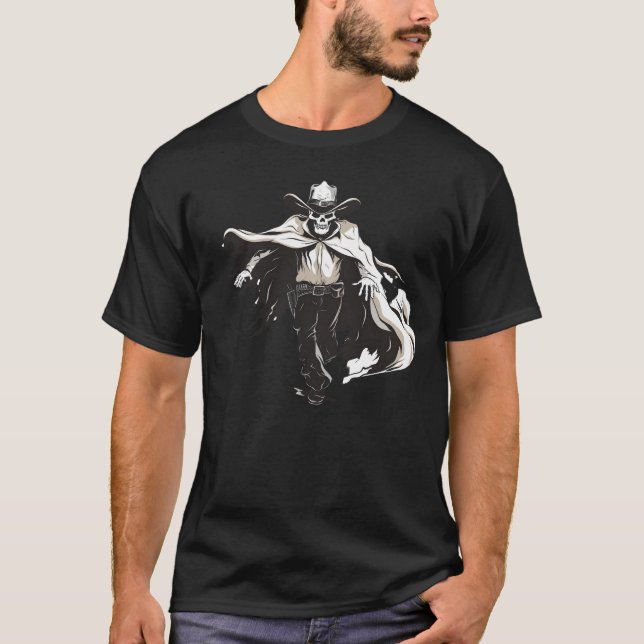 cowboyskallhalloween party t shirt (Framsida)