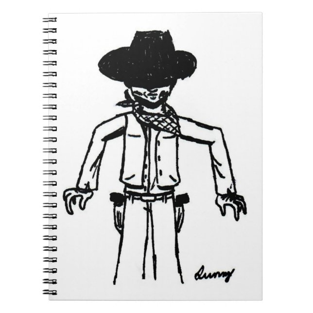 Cowboysketch-anteckningsbok Anteckningsbok (Framsidan)