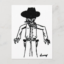 Cowboysketch-vykort Vykort